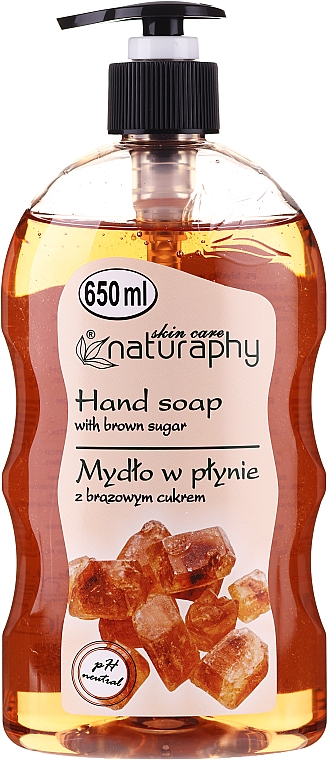 Flüssige Handseife mit braunem Zucker - Naturaphy Hand Soap With Brown Sugar — Bild N1