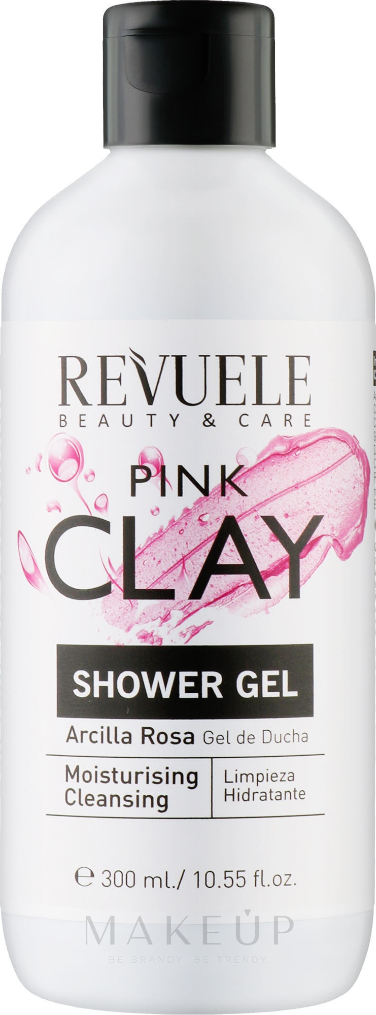 Feuchtigkeitsspendendes und reinigendes Duschgel mit rosa Ton - Revuele Pink Clay Shower Gel — Bild 300 ml