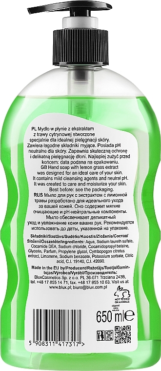 Flüssige Handseife mit Zitronengras - Naturaphy Hand Soap — Bild N2