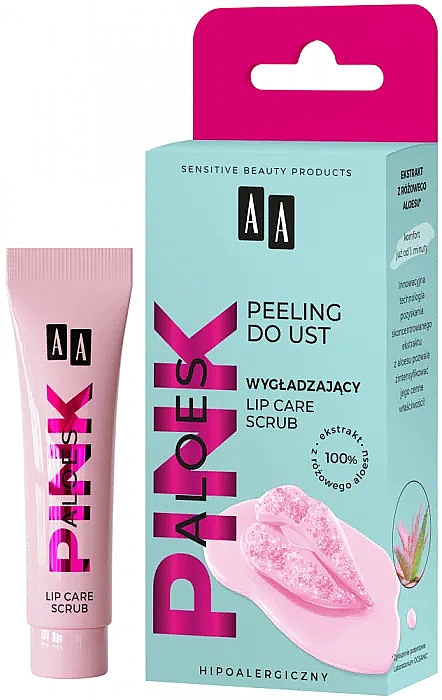 Glättendes Lippenpeeling - AA Aloes Pink Lip Care Scrub — Bild N1