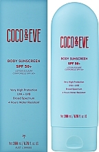 Sonnenschutzcreme für den Körper - Coco & Eve Body Sunscreen SPF 50+ Very High Protection UVA + UVB 4 Hours Water Resistant — Bild N1