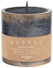Düfte, Parfümerie und Kosmetik Dekorative Kerze 9x9 cm schwarz - Artman Rustic Patinated
