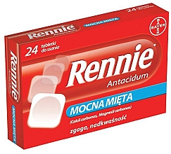 Düfte, Parfümerie und Kosmetik Nahrungsergänzungsmittel Tabletten für den Magen mit Minzgeschmack - Bayer Rennie