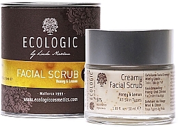 Düfte, Parfümerie und Kosmetik Cremiges Gesichtspeeling mit Honig und Zitrone - Ecologic Cosmetics Creamy Facial Scrub