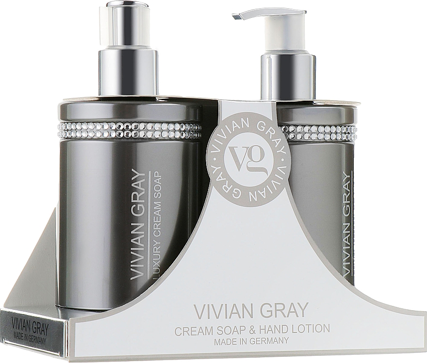Handpflegeset - Vivian Gray Grey Crystal (Flüssige Cremeseife 250ml + Handlotion 250ml) — Bild N1