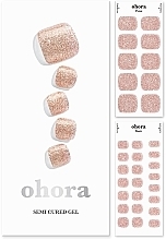 Gel-Nagel Aufkleber-Set für Zehennägel - Ohora Pedicure Semi-cured Gel Nail Strips (30 St.)  — Bild N1