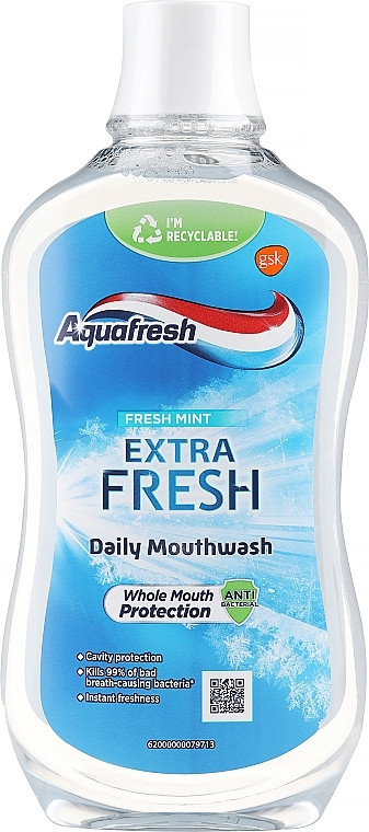 Erfrischende Mundspülung mit Minzgeschmack - Aquafresh Extra Fresh & Minty — Bild N1