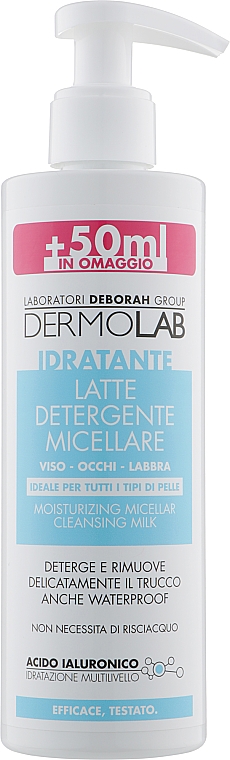 Feuchtigkeitsspendende und reinigende Mizellenmilch - Deborah Dermolab Moisturizing Micellar Cleansing Milk — Bild N1