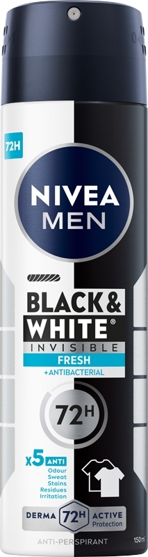 Deospray Antitranspirant - NIVEA Invisible For Black&White Fresh 48 hour — Bild 150 ml