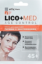 Düfte, Parfümerie und Kosmetik Nährende und regenerierende Maske für Gesicht und Hals 45+ - Elfa Pharm Lico+Med Solution