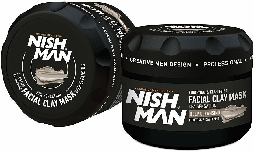 Tiefenreinigende Kaolin-Maske für alle Hauttypen - Nishman Facial Clay Mask Deep Cleansing — Bild N1