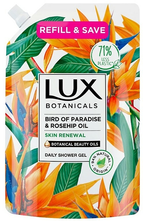 Duschgel Bird Of Paradise & Rosehip Oil (Doypack) - Lux Botanicals Bird Of Paradise & Rosehip Oil Daily Shower Gel — Bild N1