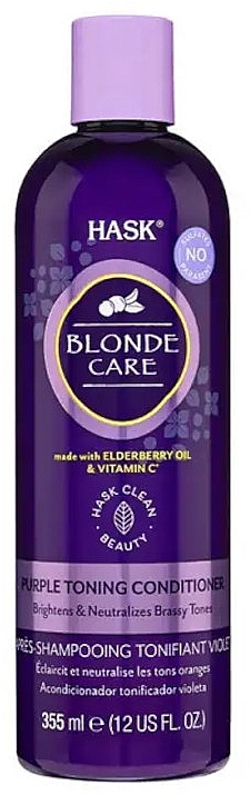 Getönter Conditioner mit Holunderöl und Vitamin C für blondes Haar - Hask Blonde Care Purple Toning Conditioner — Bild N1