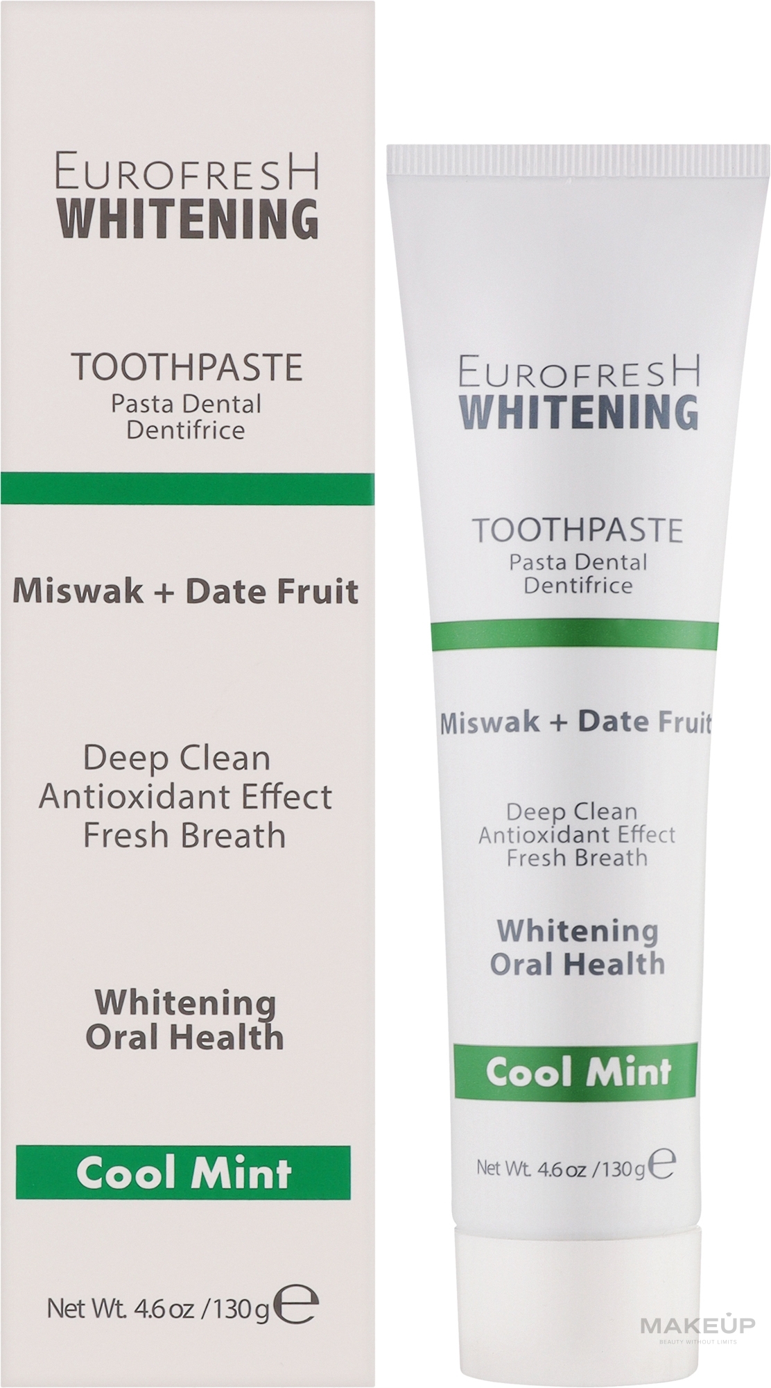 Aufhellende Zahnpasta mit Miswak und Datteln - Farmasi Eurofresh Whitening Toothpaste Miswak + Date Fruit  — Bild 130 g