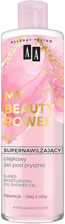 Intensiv feuchtigkeitsspendendes Duschöl mit Feigenkaktus und Rosenöl - AA My Beauty Power Super Moisturizing Shower Oil — Bild N1