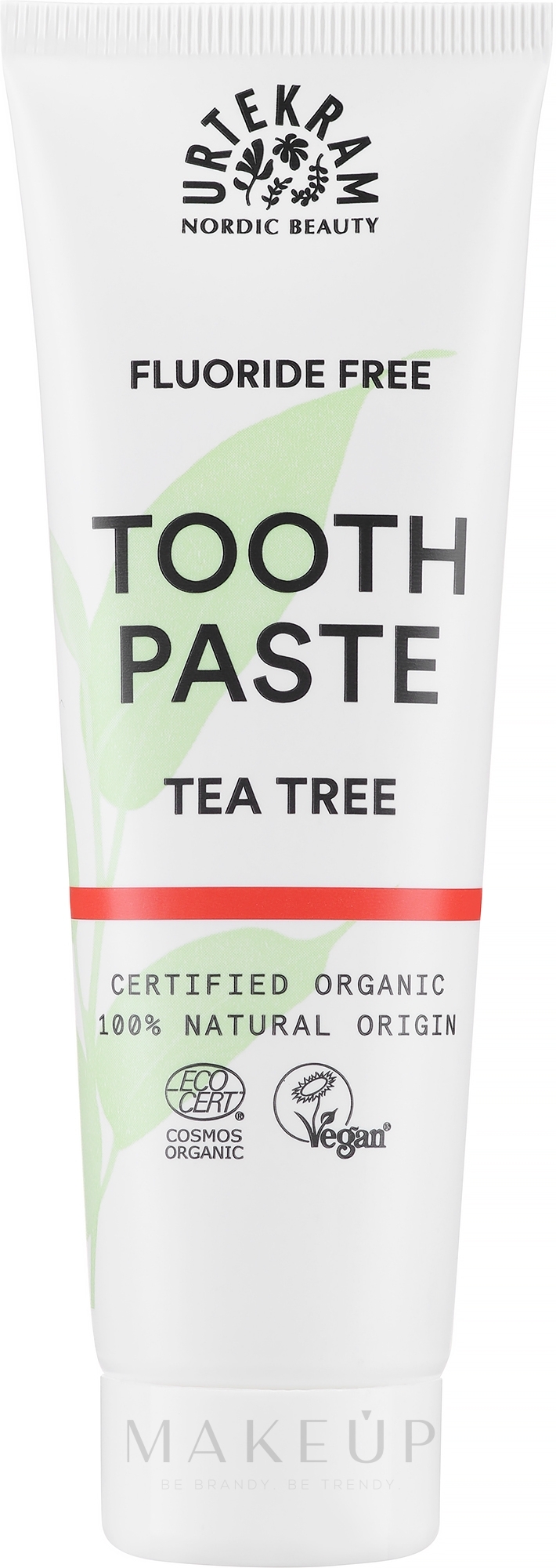 Organische Zahnpasta mit besonders hoher Desinfektionswirkung und Teebaum - Urtekram Toothpaste Tea Tree — Foto 75 ml