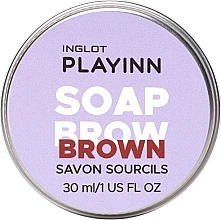 Augenbrauenseife braun - Inglot Playinn Soap Brow Brown — Bild N1