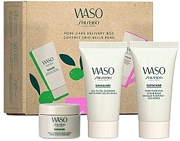 Düfte, Parfümerie und Kosmetik Set - Shiseido Waso Pore Care Delivery Box (scrub/mask/30ml + f/cleanser/30ml + f/cr/15ml)