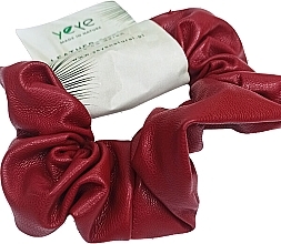 Düfte, Parfümerie und Kosmetik Haargummi 10.5 x 3.5 cm bordeauxrot - Yeye Leather Scrunchie 