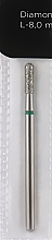 Düfte, Parfümerie und Kosmetik Diamant-Nagelfräser Abgerundeter Zylinder L-8 mm 2,3 mm grün - Head The Beauty Tools