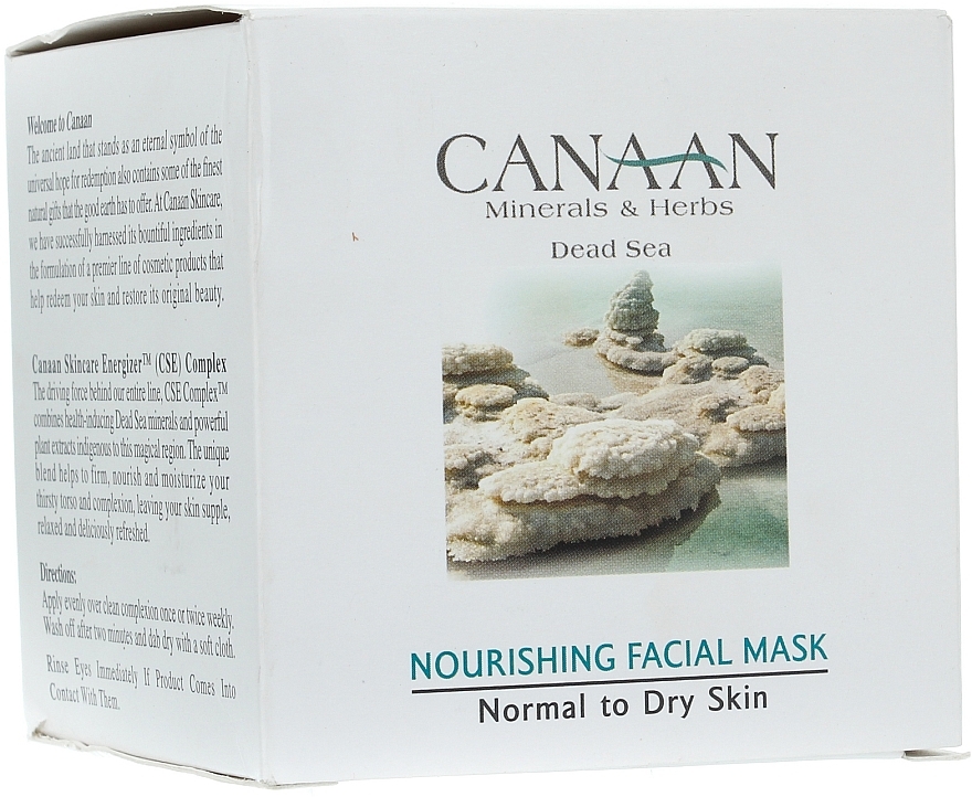 Nährende Gesichtsmaske mit Mineralien aus dem Toten Meer - Canaan Minerals & Herbs Nourishing Facial Mask Normal to Dry Skin