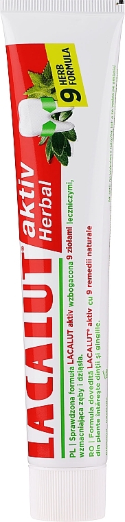 Zahnpasta zur Stärkung von Zähnen und Zahnfleisch - Lacalut Aktiv Herbal Toothpaste