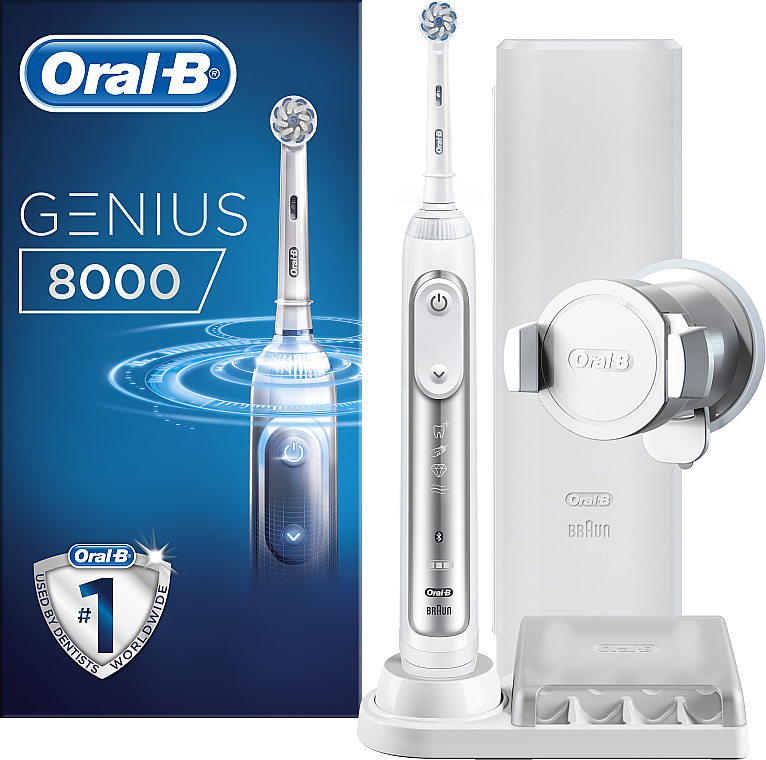 Elektrische Zahnbürste - Oral-B Braun Genius 8000 Silver — Bild N1