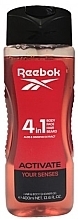 4-in-1 Duschgel für Männer - Reebok Activate Your Senses Man Hair & Body Shower Gel — Bild N1