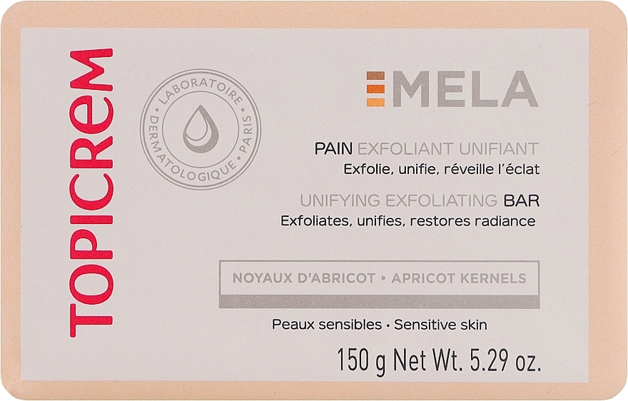 Peelingseife für Gesicht und Körper - Topicrem Mela Unifying Exfoliating Bar — Bild N1