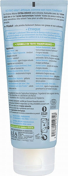 Handcreme mit Aloe Vera - So'Bio Etic Extra-mild Aloe Hand Cream — Bild N2