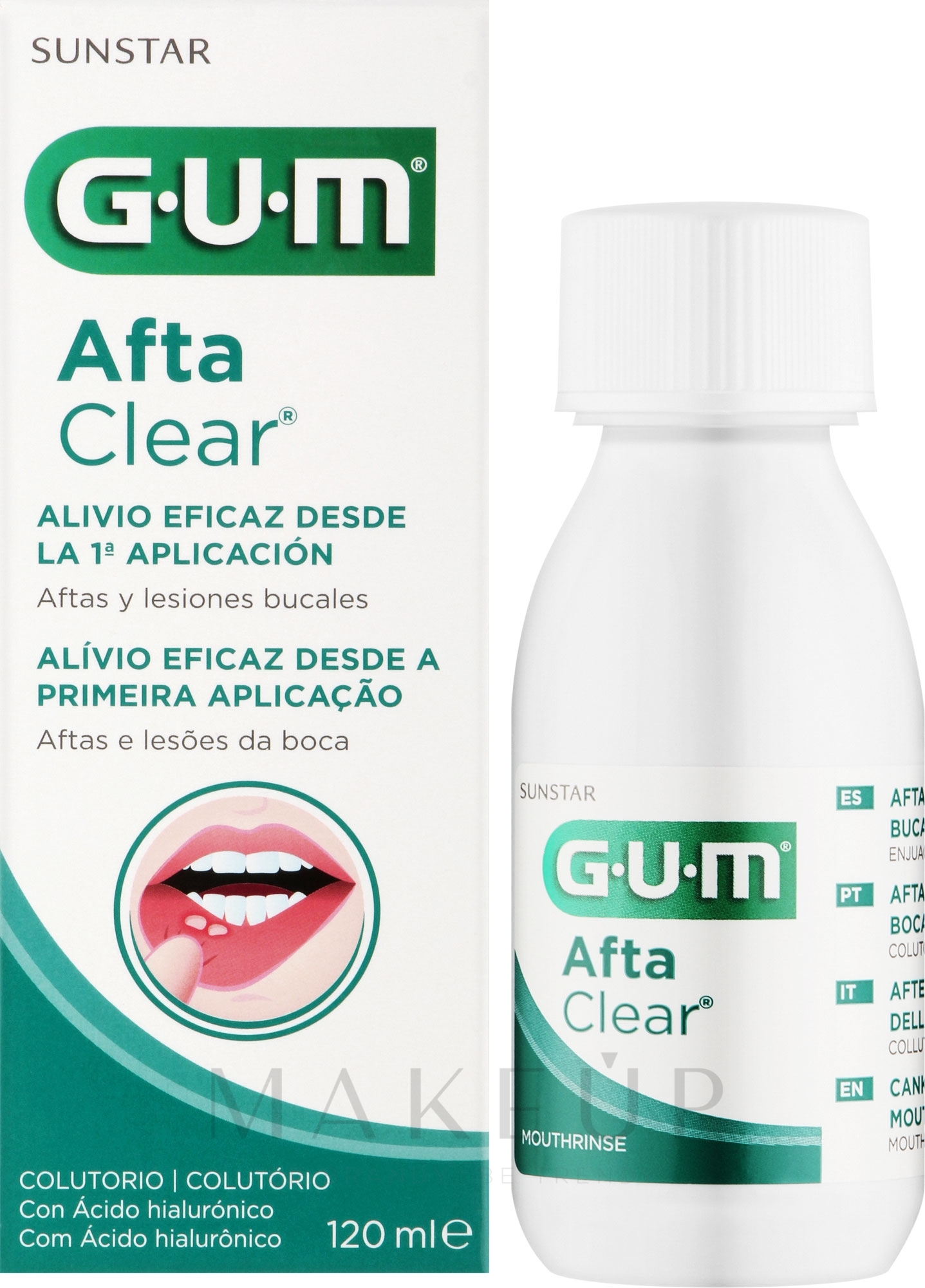 Mundspülung für Geschwüre im Mund - G.U.M. AftaClear Mouthwash — Bild 120 ml