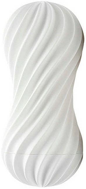 Masturbator mit spiralförmigen Lamellen weiß - Tenga Flex Silky White — Bild N1