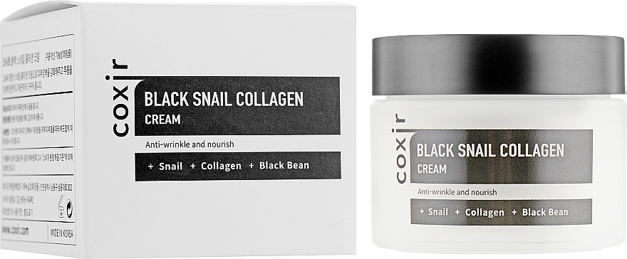 Nährende Anti-Falten Gesichtscreme mit Schneckenschleimfiltrat und Kollagen - Coxir Black Snail Collagen Cream Anti-Wrinkle And Nourish