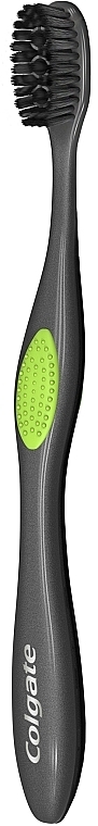Zahnbürste mit Aktivkohle mittel 360° Charcoal schwarz-grün - Colgate 360 Charcoal Infused Toothbrush Medium Bristles — Bild N3