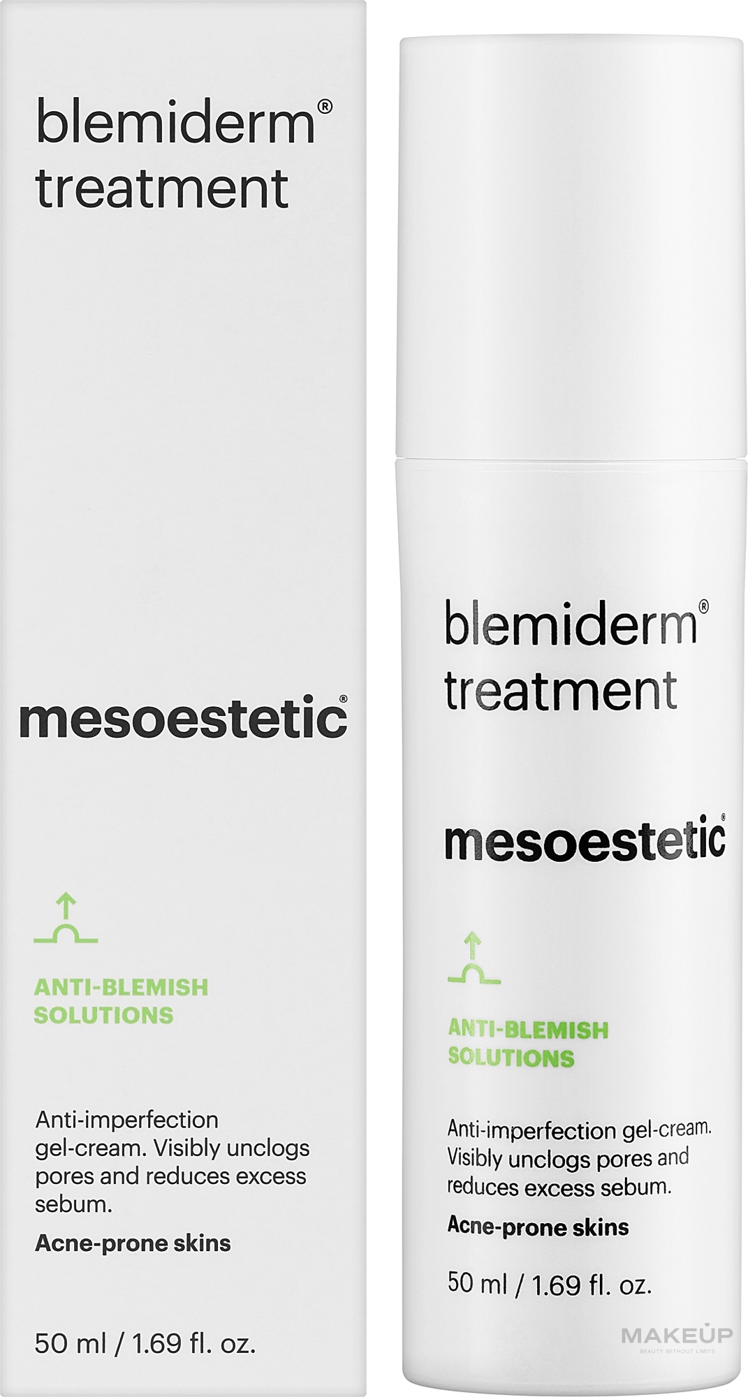 Nachtcreme-Gel für fettige und zu Akne neigende Haut - Mesoestetic Blemiderm Treatment  — Bild 50 ml