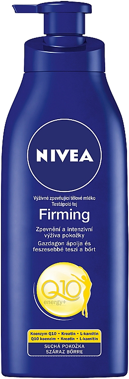 Straffende und feuchtigkeitsspendende Körperlotion für trockene Haut - NIVEA Q10 Firming Body Lotion Dry Skin — Bild N1