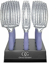 Set - Olivia Garden Fingerbrush Paddle Hair Brush Display — Bild N1