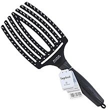 Haarbürste - Olivia Garden Finger Brush Large Black — Bild N1