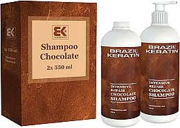 Haarpflegeset - Brazil Keratin Intensive Repair Chocolate Shampoo Set (Haarshampoo 550mlx2) — Bild N1