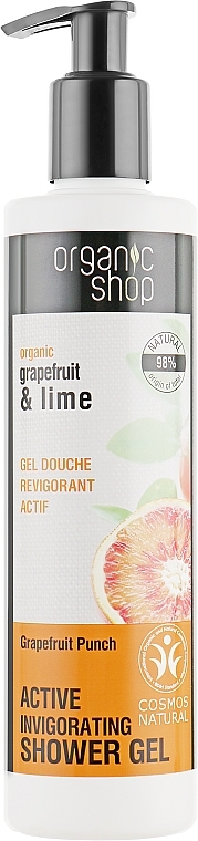 Duschgel mit Bio Grapefruit- und Limettenextrakt - Organic Shop Organic Grapefruit and Lime Active Shower Gel — Foto N3