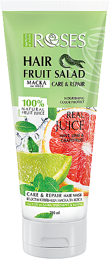 Regenerierende Haarmaske mit Minze, Limetten- und Grapefruitsaft - Nature of Agiva Roses Hair Fruit Salad Hair Mask — Bild N1