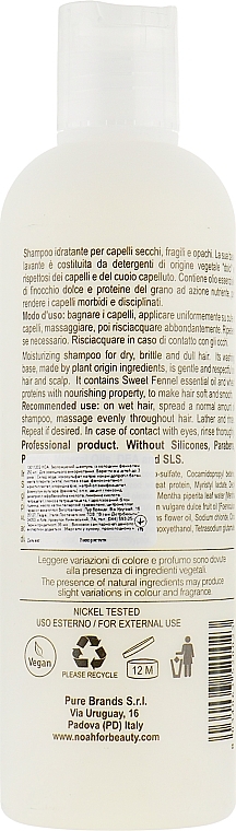 Feuchtigkeitsspendendes Shampoo mit süßem Fenchel und Weizenprotein - Noah — Bild N2