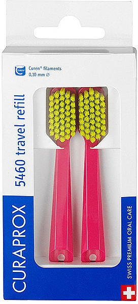 Ersatz-Zahnbürstenköpfe für Reisen CS 5460 rosa-hellgrün - Curaprox — Bild N1