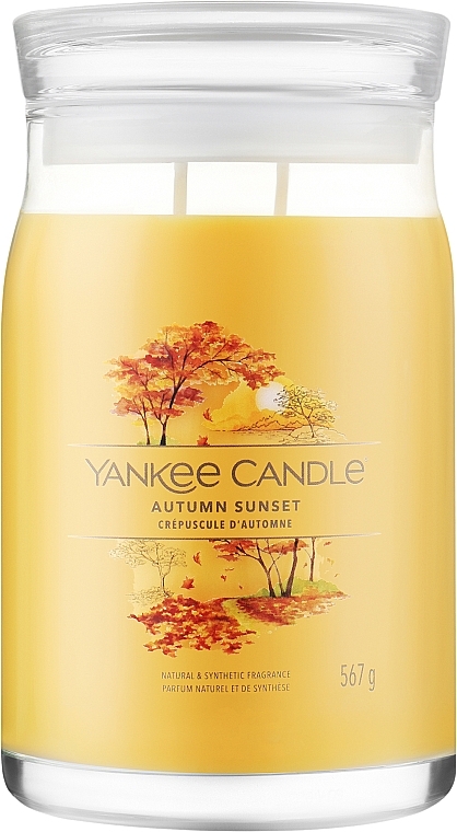 Duftkerze im Glas Autumn Sunset mit 2 Dochten - Yankee Candle Singnature — Bild N1