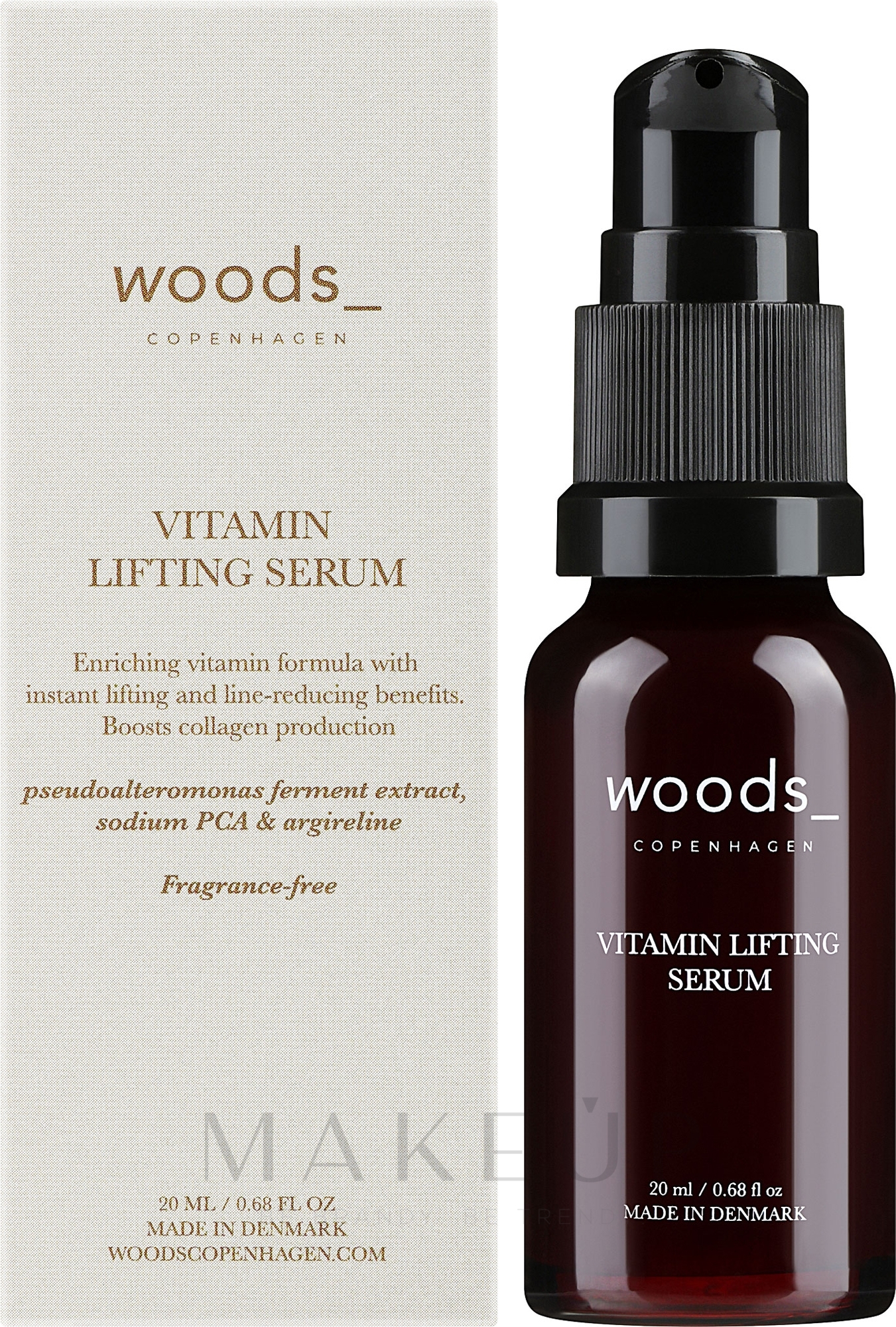 Lifting-Serum für das Gesicht mit Vitaminen - Woods Copenhagen Vitamin Lifting Serum — Bild 20 ml