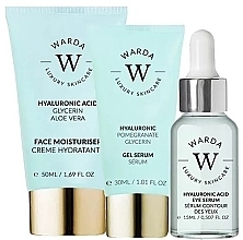 Düfte, Parfümerie und Kosmetik Set - Warda Skin Hydration Boost Hyaluronic Acid (f/cr/50ml + gel/ser/30ml + eye/ser/15ml)