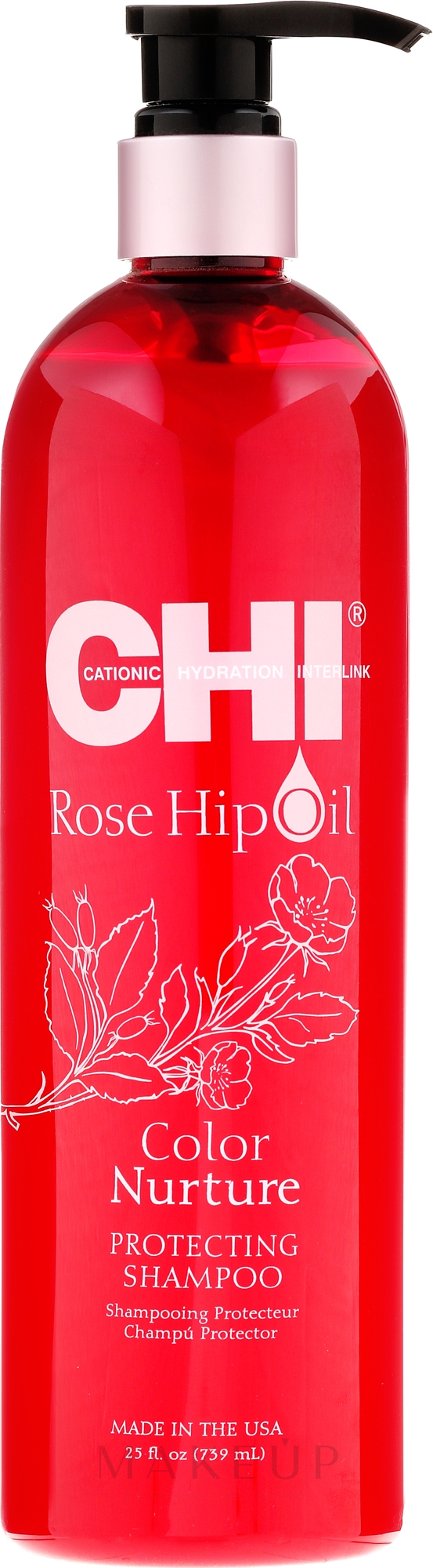 Shampoo mit Hagebuttenöl und Keratin - CHI Rose Hip Oil Shampoo — Bild 739 ml