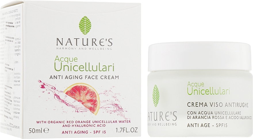 Anti-Aging Gesichtscreme - Nature's Acque Unicellulari Anti-Aging Cream SPF 15 — Bild N1