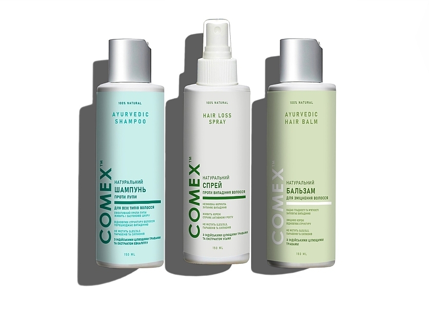 Haarpflegeset - Comex (Haarshampoo 150ml + Haarbalsam 150ml + Haarspray 150ml) — Bild N1