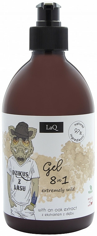 Körperpflegeset für Männer - Laq Set Wild From The Forest ( Duschgel 500ml + Körperpeeling 200ml + Seife 85ml + Bartöl 30ml) — Bild N4